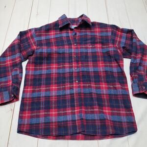 Vintage Pendleton Knockabouts 100% virgin wool plaid shacket button down shirt